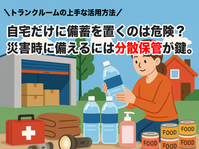 自宅だけに頼らない！災害備蓄を安全に守るトランクルーム活用法