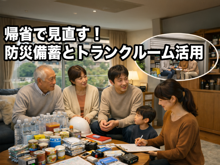 帰省のついでに見直す！防災備蓄と屋外型トランクルーム活用と災害発生時の連携方法